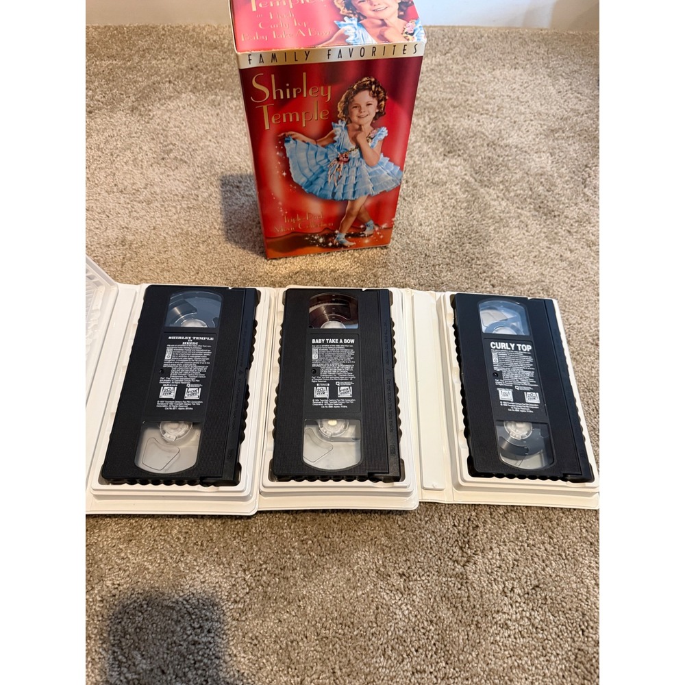 Shirley Temple Family VHS Triple Pack Movie Collection Heidi Curly Top Baby - Picture 9 of 9